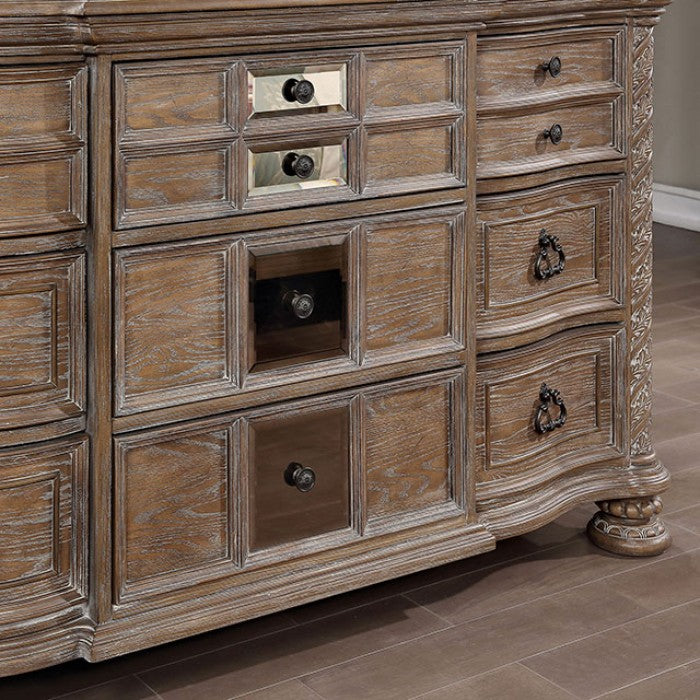 TIMANDRA Beige/Rustic Brown Natural Bedroom Set