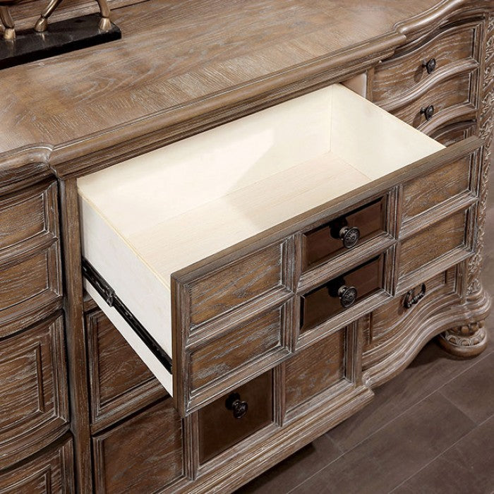 TIMANDRA Beige/Rustic Brown Natural Bedroom Set