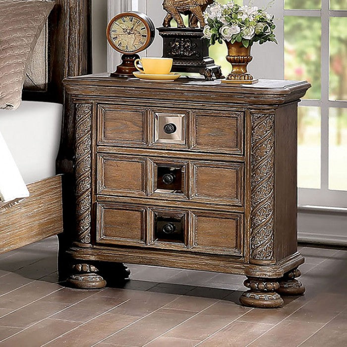 TIMANDRA Beige/Rustic Brown Natural Bedroom Set