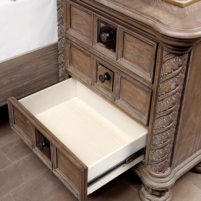 TIMANDRA Beige/Rustic Brown Natural Bedroom Set
