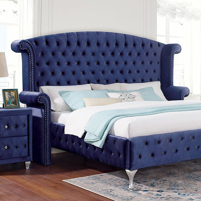 ALZIRE Blue Queen Bedroom Set