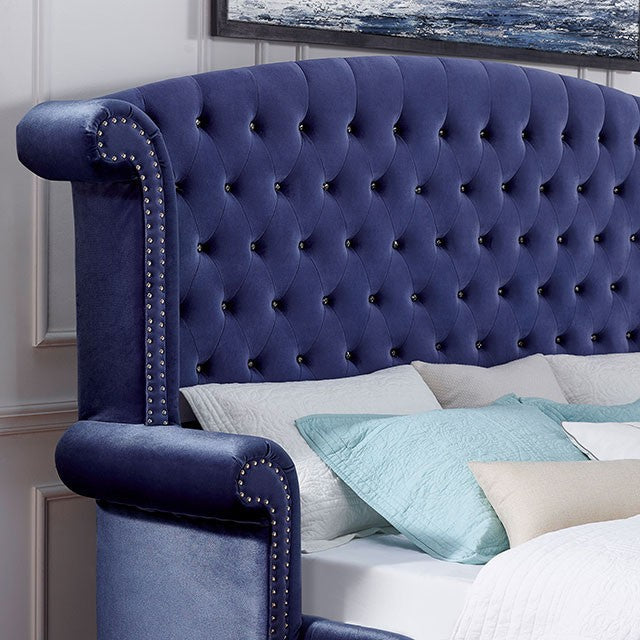 ALZIRE Blue Queen Bedroom Set