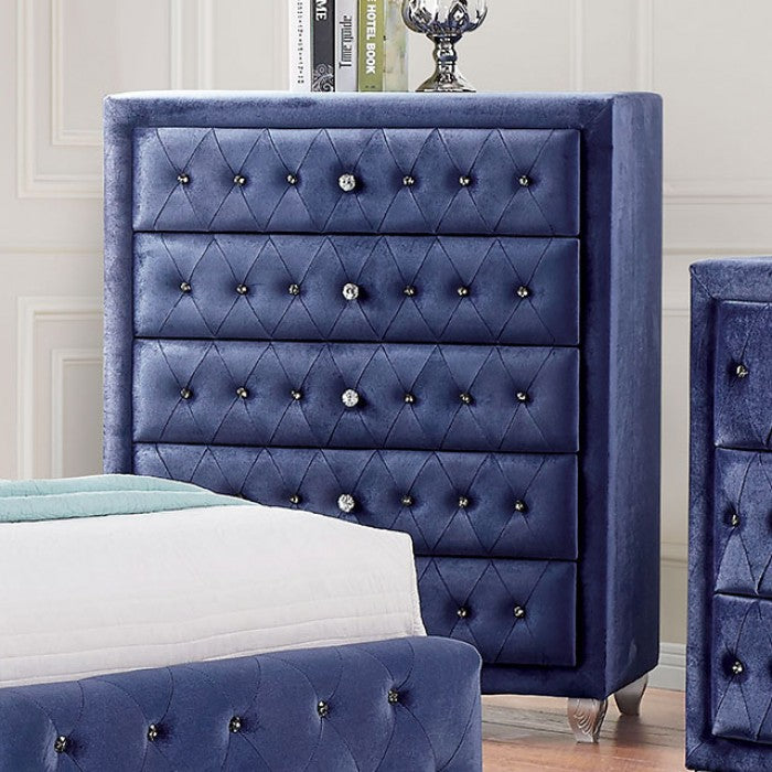 ALZIRE Blue Queen Bedroom Set