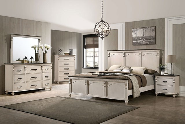 Agathon Antique White/Gray King Bed