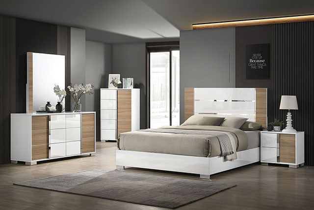 ERLANGEN White/Natural Bedroom Set