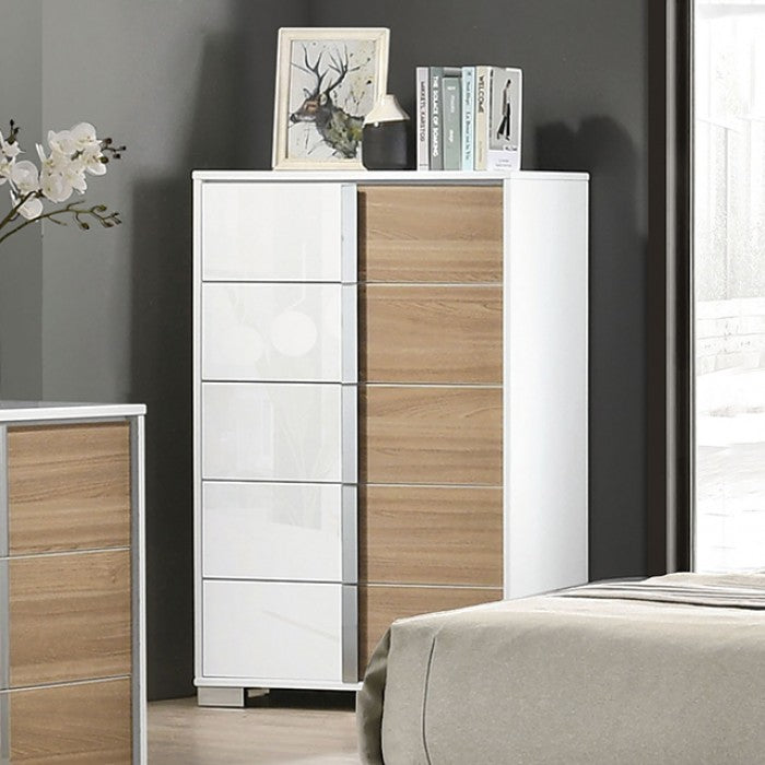 ERLANGEN White/Natural Bedroom Set