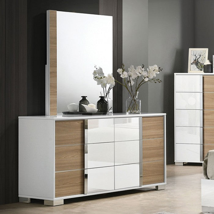 ERLANGEN White/Natural Bedroom Set