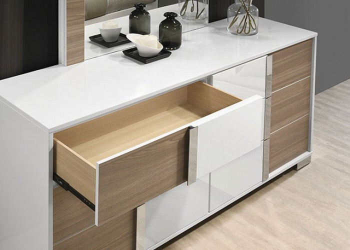 ERLANGEN White/Natural Bedroom Set