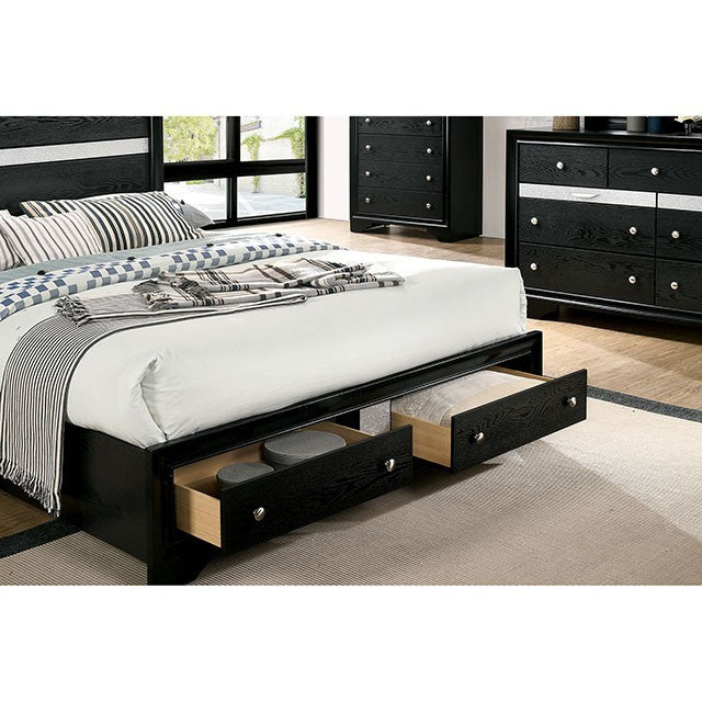 CHRISSY Black Bedroom Set