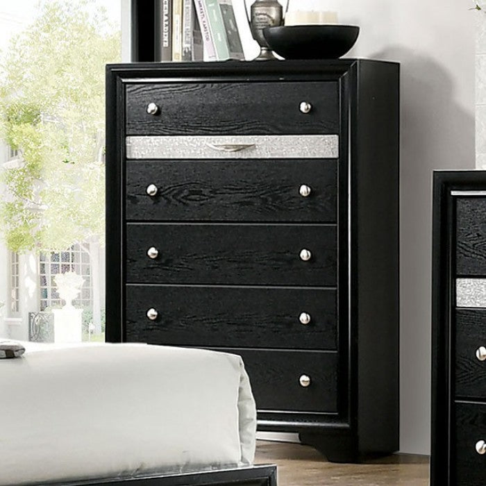 CHRISSY Black Bedroom Set