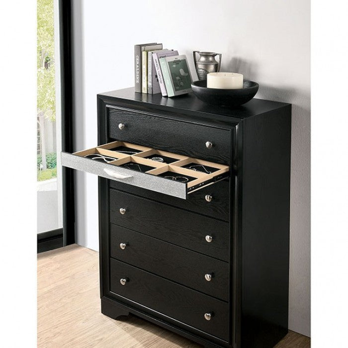 CHRISSY Black Bedroom Set