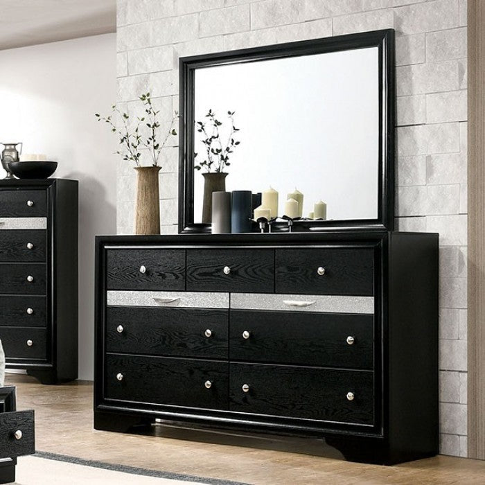 CHRISSY Black Bedroom Set