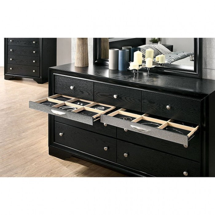 CHRISSY Black Bedroom Set