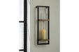 Colburn Natural/Black Wall Sconce - A8010171 - Gate Furniture