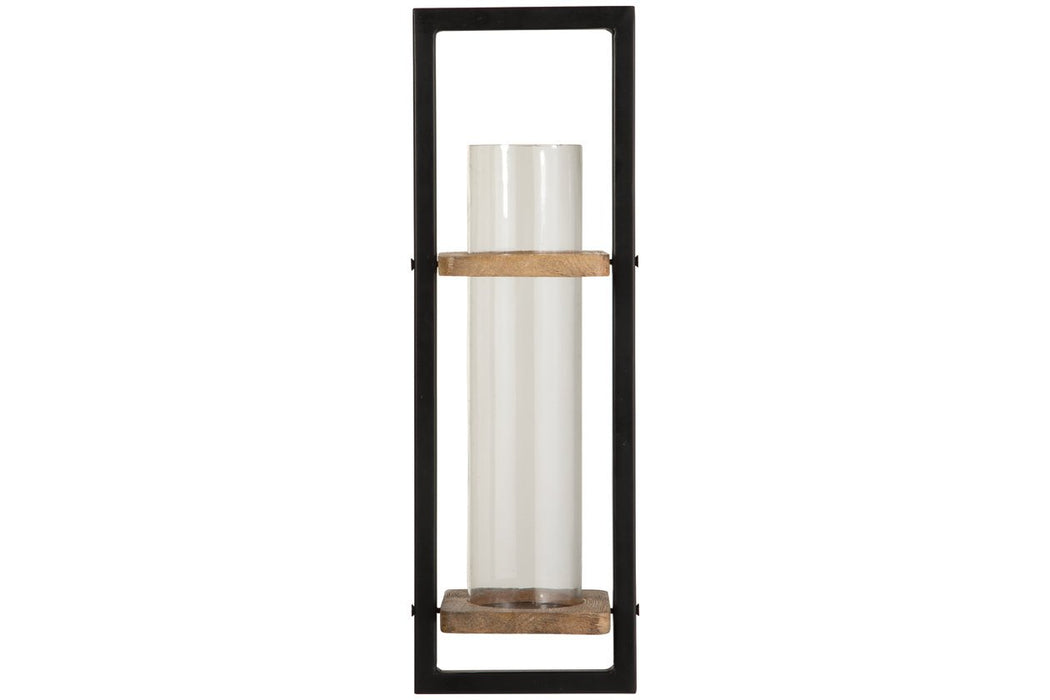 Colburn Natural/Black Wall Sconce - A8010171 - Gate Furniture