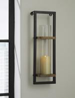 Colburn Natural/Black Wall Sconce - A8010171 - Gate Furniture
