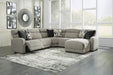 Colleyville Stone Armless Power Recliner 5 Piece RAF Sectional - Gate Furniture