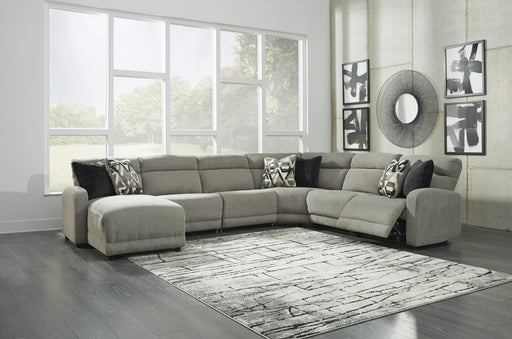 Colleyville Stone Armless Power Recliner 6 Piece LAF Sectional - Gate Furniture