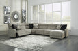 Colleyville Stone Armless Power Recliner 6 Piece RAF Sectional - Gate Furniture