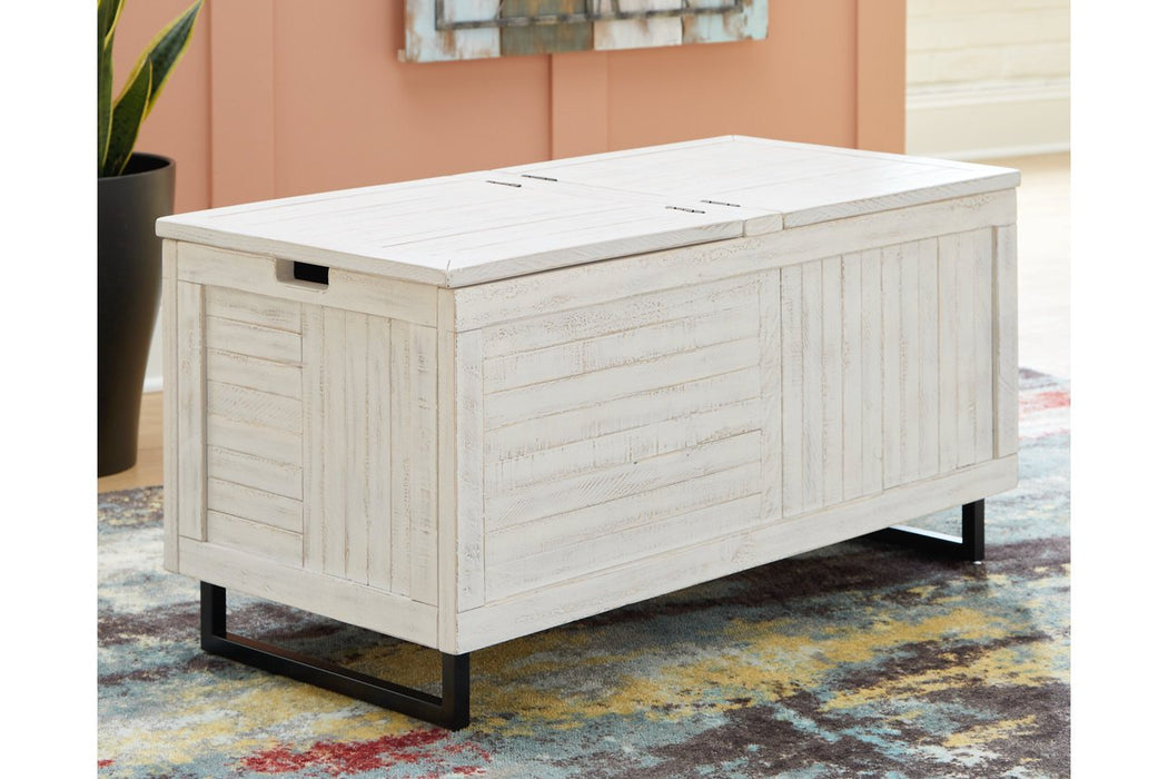 Coltport Distressed White Storage Trunk - A4000337 - Gate Furniture