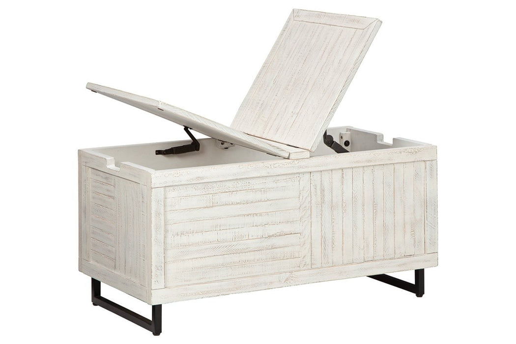 Coltport Distressed White Storage Trunk - A4000337 - Gate Furniture
