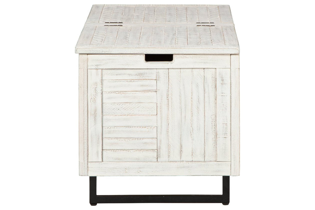 Coltport Distressed White Storage Trunk - A4000337 - Gate Furniture