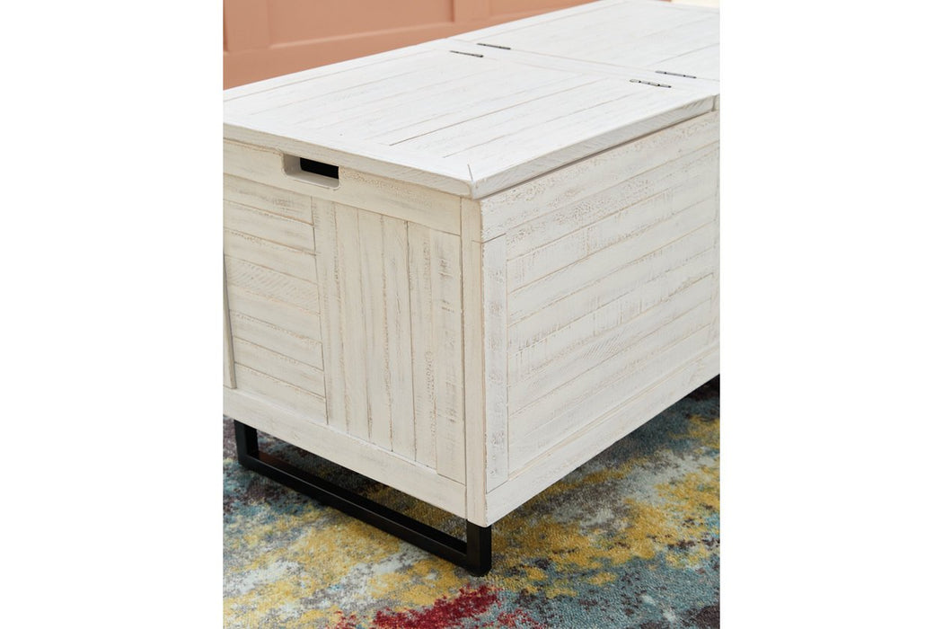 Coltport Distressed White Storage Trunk - A4000337 - Gate Furniture