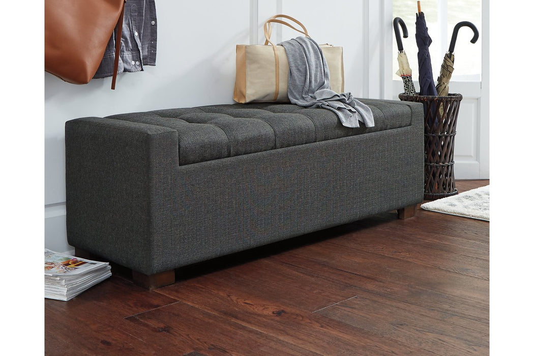 Cortwell Gray Storage Bench - A3000224 - Gate Furniture