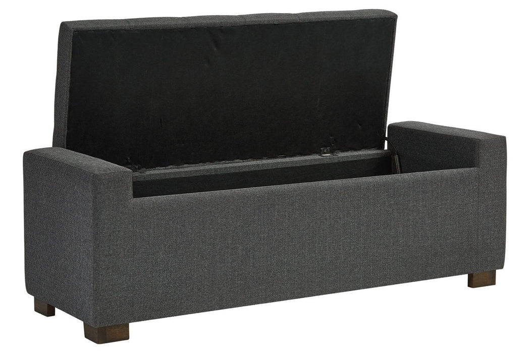 Cortwell Gray Storage Bench - A3000224 - Gate Furniture