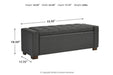Cortwell Gray Storage Bench - A3000224 - Gate Furniture