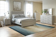 Cottenburg Light Gray-White Queen Panel Bed - Gate Furniture