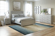 Cottenburg Light Gray-White Queen Panel Bed - Gate Furniture
