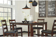 Coviar Brown Counter Height Dining Table and Bar Stools (Set of 5) - D385-223 - Gate Furniture