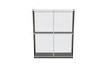 Dama Bianca 4 Door Glass Doors Wardrobe White - i23984 - In Stock Furniture