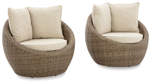DANSON Swivel Lounge with Cushion (Set of 2) - P505-821 - In Stock Furniture