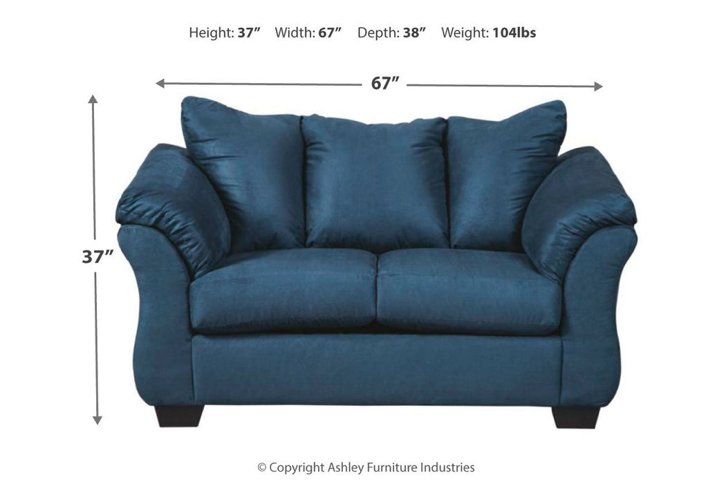 Darcy Blue Loveseat - 7500735 - Gate Furniture