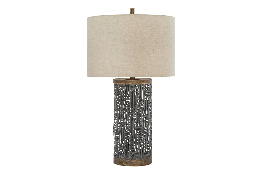 Dayo Gray/Gold Finish Table Lamp - L207364 - Gate Furniture