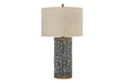 Dayo Gray/Gold Finish Table Lamp - L207364 - Gate Furniture