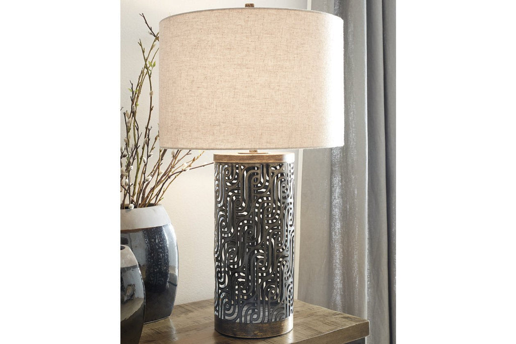 Dayo Gray/Gold Finish Table Lamp - L207364 - Gate Furniture