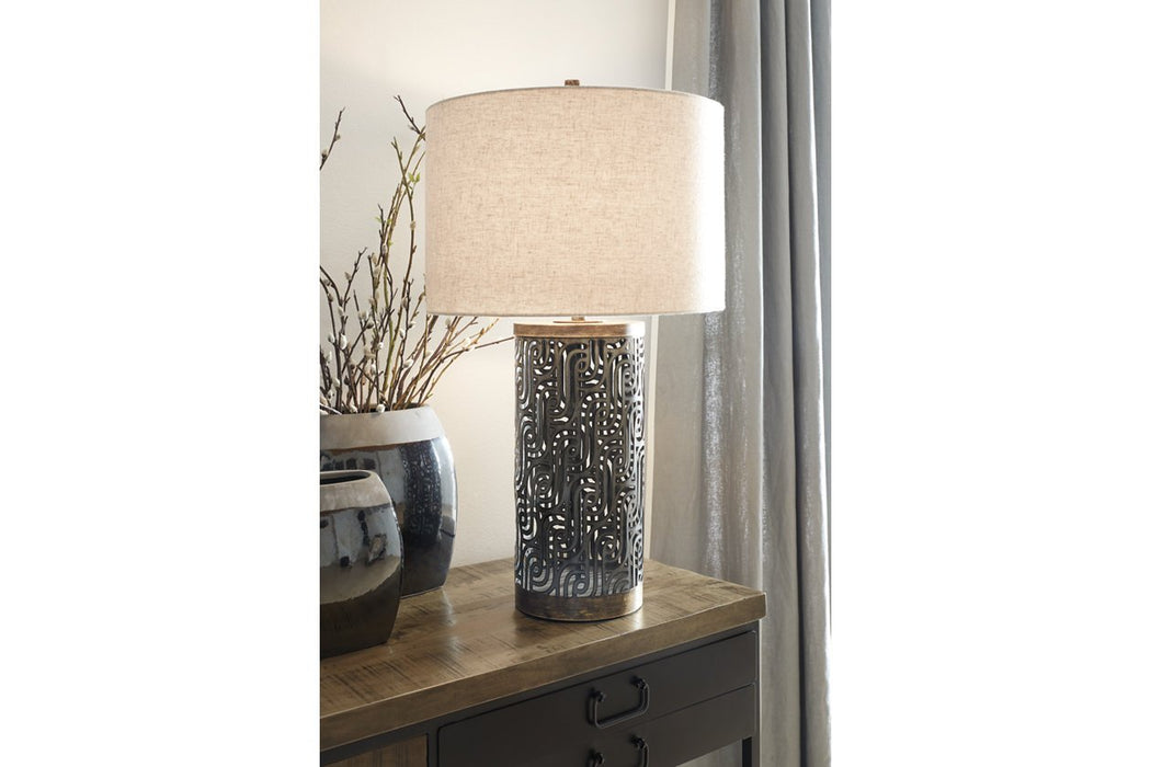 Dayo Gray/Gold Finish Table Lamp - L207364 - Gate Furniture