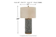 Dayo Gray/Gold Finish Table Lamp - L207364 - Gate Furniture