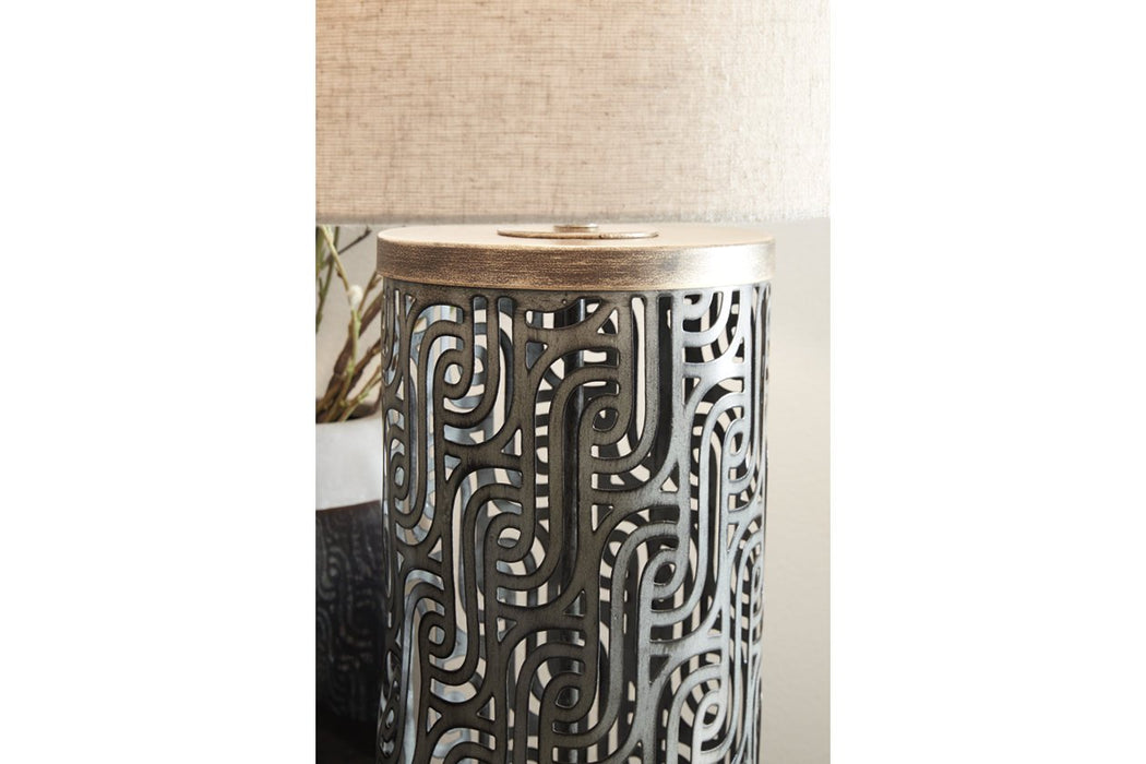 Dayo Gray/Gold Finish Table Lamp - L207364 - Gate Furniture