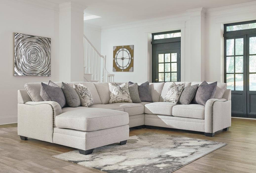 Dellara Chalk LAF Sectional - Gate Furniture