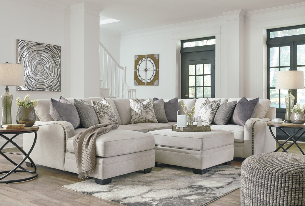 Dellara Chalk LAF Sectional - Gate Furniture