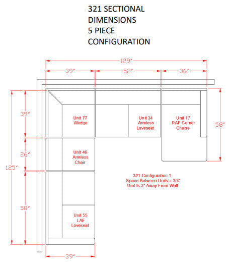 Dellara Chalk RAF Sectional - Gate Furniture
