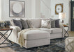 Dellara Chalk Sofa Laf Chaise - Gate Furniture