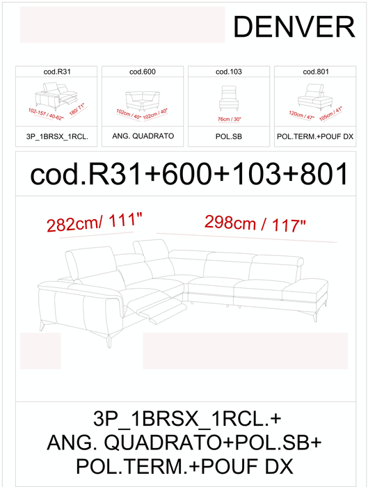 Denver Sectional - i38235 - Gate Furniture
