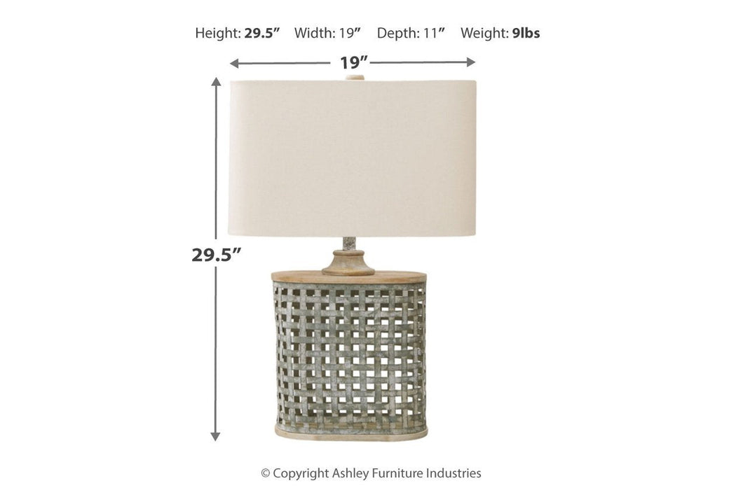 Deondra Gray Table Lamp - L208234 - Gate Furniture
