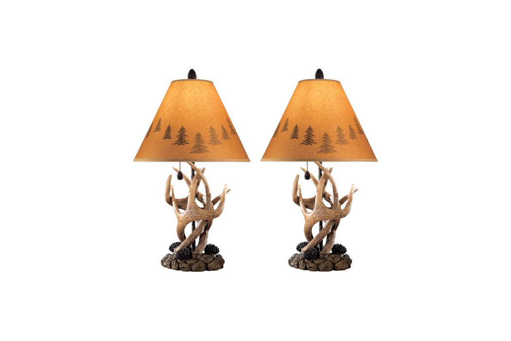 Derek Brown Table Lamp (Set of 2) - L316984 - Gate Furniture