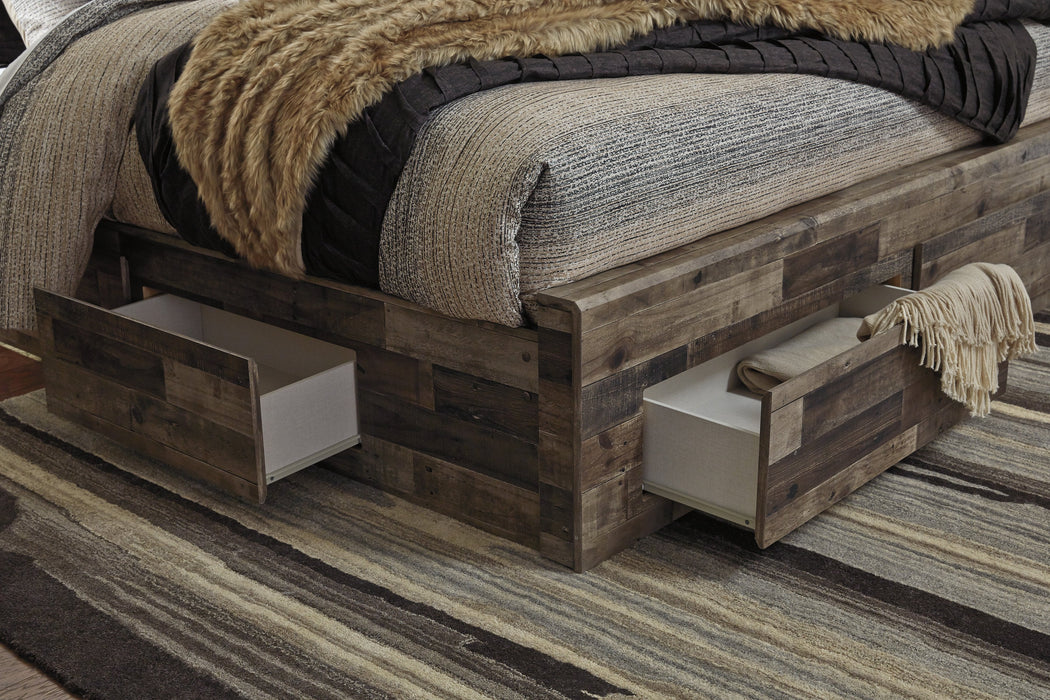 Derekson Gray Storage Platform Bedroom Set | B200 - Gate Furniture